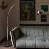 Graham & Green Floor Lamps<Black Marble and Chrome Floor Lamp