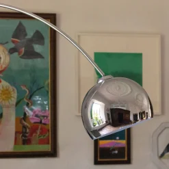 Graham & Green Floor Lamps<Black Marble and Chrome Floor Lamp