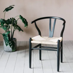 Graham & Green Dining Chairs<Black Rattan Emperor Chair