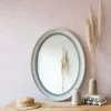 Graham & Green Round Mirrors|Wall Mirrors<Blake Oval Grey Mirror