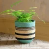 Graham & Green Vases & Plant Pots|Household Storage<Blue and Black Striped Basket