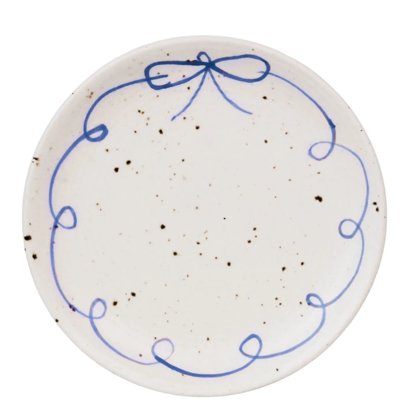 Graham & Green Tableware<Blue Bow Dessert Plate