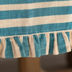 Graham & Green Outdoor Dining|Table Cloths & Napkins<Blue Candy Stripe Frill Tablecloths