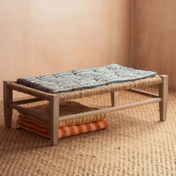 Graham & Green Seat Pads & Bed Rolls|Seat Pads & Bed Rolls<Blue Candy Stripe Small Seat Mat