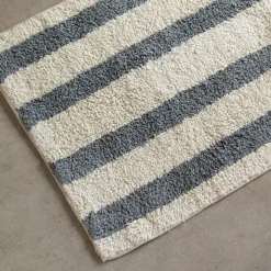 Graham & Green Bath Mats|Bath Mats<Blue Striped Tufted Bath Mat