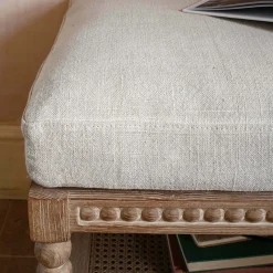 Graham & Green Benches & Ottomans|Ottomans & Benches<Bobbin Natural Linen and Ash Bench