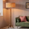 Graham & Green Floor Lamps<Bobbin Tripod Dark Wooden Floor Lamp