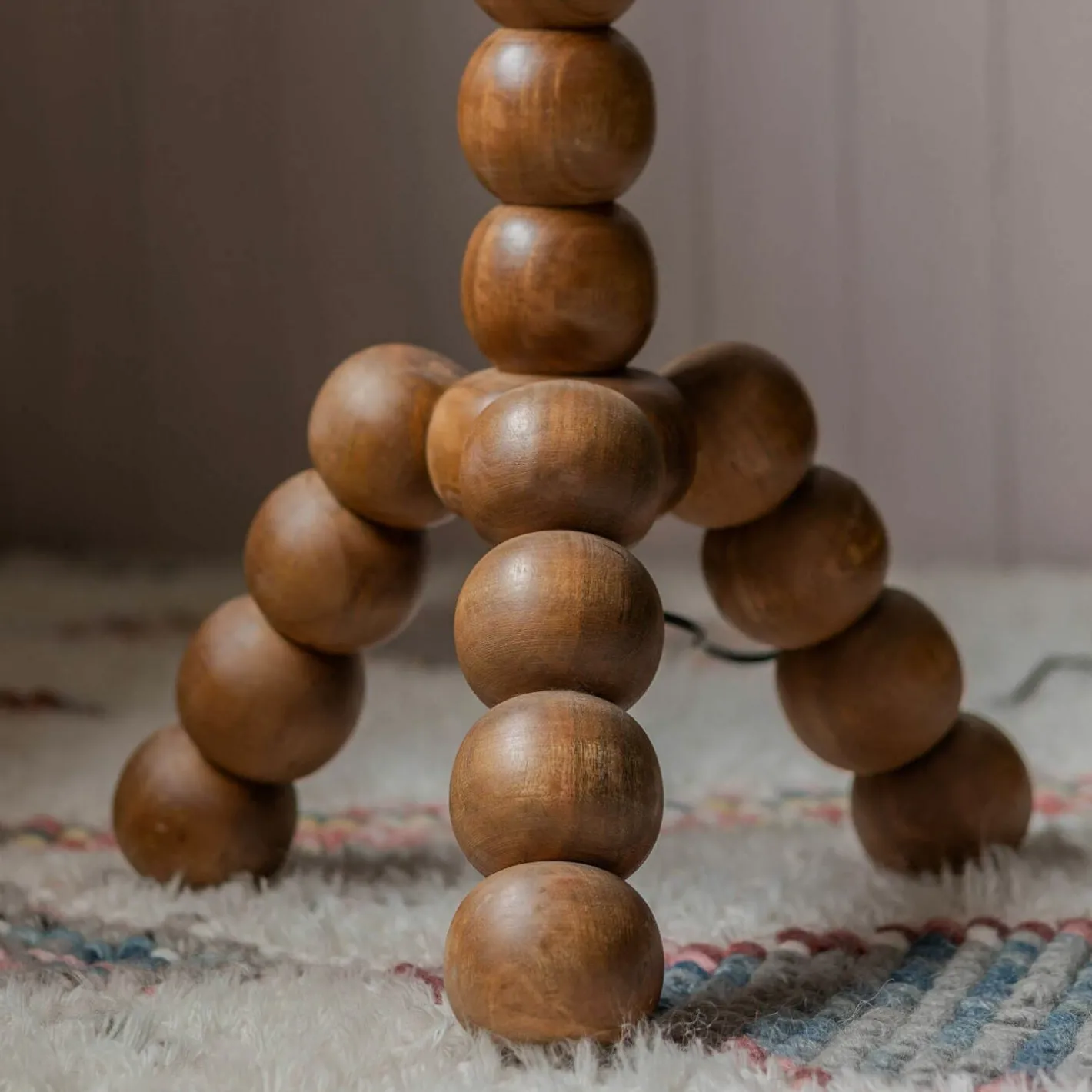 Graham & Green Floor Lamps<Bobbin Tripod Dark Wooden Floor Lamp