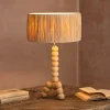 Graham & Green Table Lamps<Bobbin Tripod Natural Wooden Table Lamp