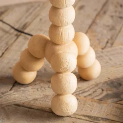Graham & Green Table Lamps<Bobbin Tripod Natural Wooden Table Lamp