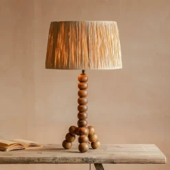 Graham & Green Table Lamps<Bobbin Tripod Wood Table Lamp