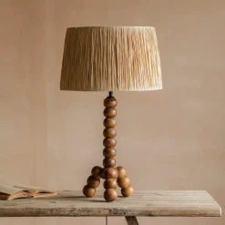 Graham & Green Table Lamps<Bobbin Tripod Wood Table Lamp