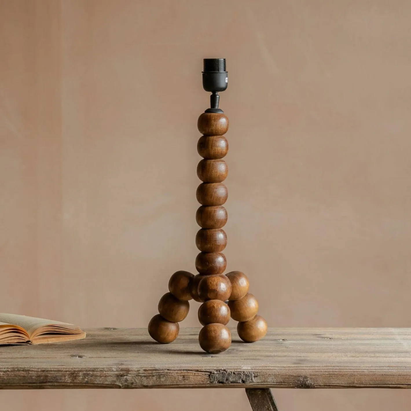 Graham & Green Table Lamps<Bobbin Tripod Wood Table Lamp