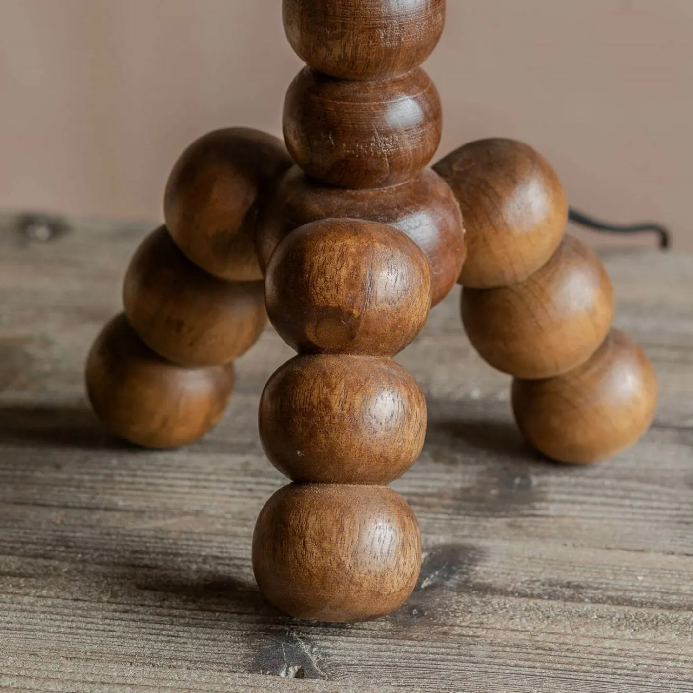 Graham & Green Table Lamps<Bobbin Tripod Wood Table Lamp