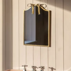 Graham & Green Bathroom Mirrors|Bathroom Mirrors<Bow Antique Brass Wall Mirror