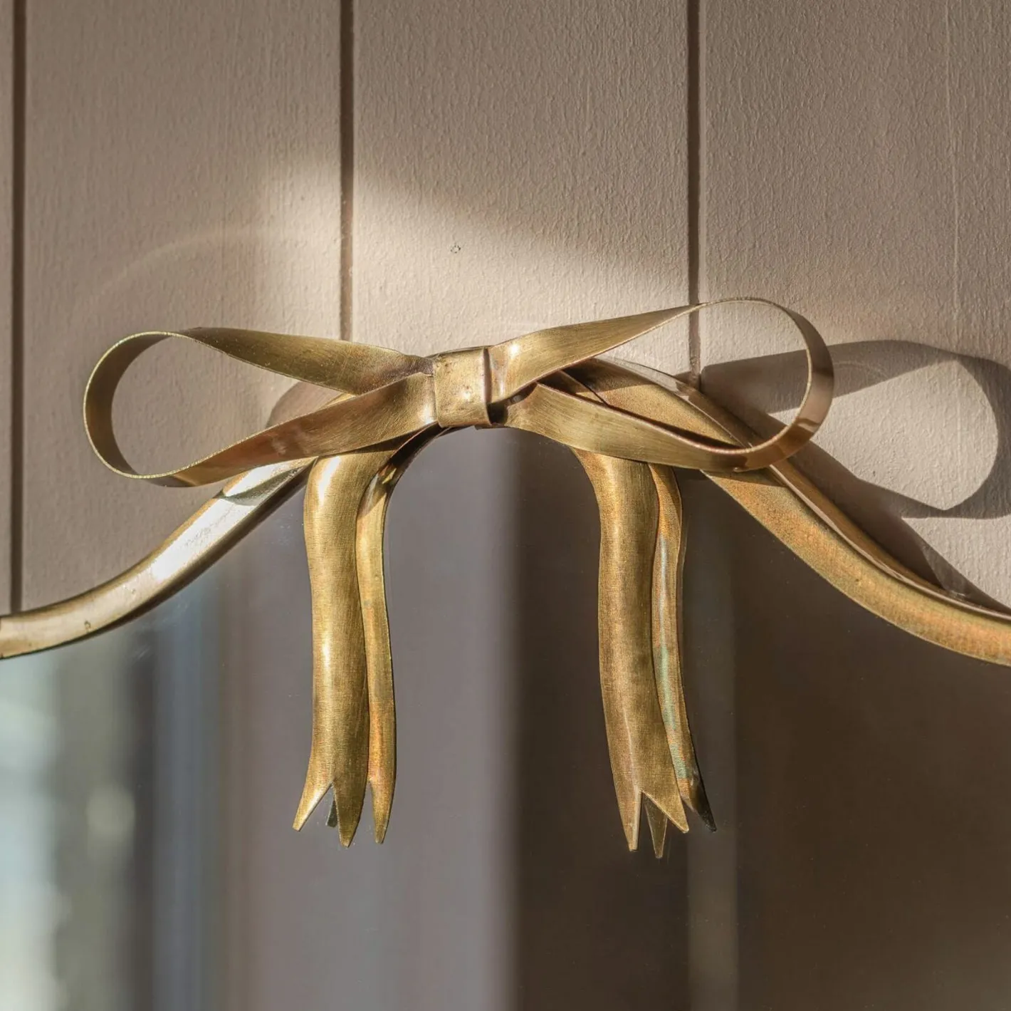 Graham & Green Bathroom Mirrors|Bathroom Mirrors<Bow Antique Brass Wall Mirror