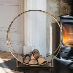Graham & Green Fireside<Brass Circle Log Holder