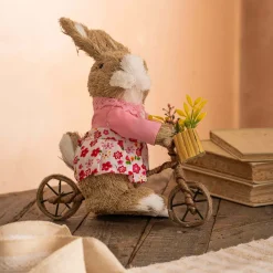 Graham & Green Decorative Accessories<Bristle Bunny on a Bike Decoration
