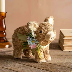 Graham & Green Decorative Accessories<Bristle Flower Pig Decoration