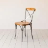 Graham & Green Dining Chairs<Brook Antique Zinc and Leather Chair