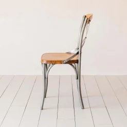 Graham & Green Dining Chairs<Brook Antique Zinc and Leather Chair