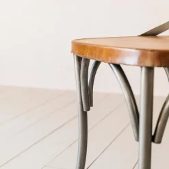 Graham & Green Dining Chairs<Brook Antique Zinc and Leather Chair