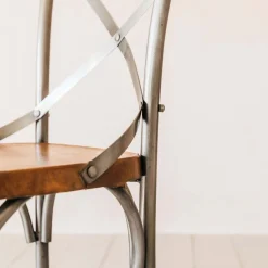 Graham & Green Dining Chairs<Brook Antique Zinc and Leather Chair