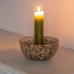 Graham & Green Candle Holders & Candles<Brown Speckled Candle Holder