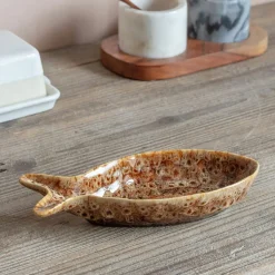 Graham & Green Decorative Accessories<Brown Speckle Fish Dish