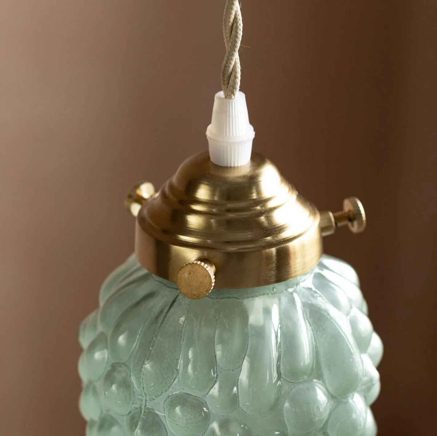 Graham & Green Ceiling Lights & Chandeliers<Bunch of Grapes Green Glass Pendant Light