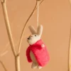 Graham & Green Decorative Accessories<Bunny in a Pink Coat Hanging Decoration