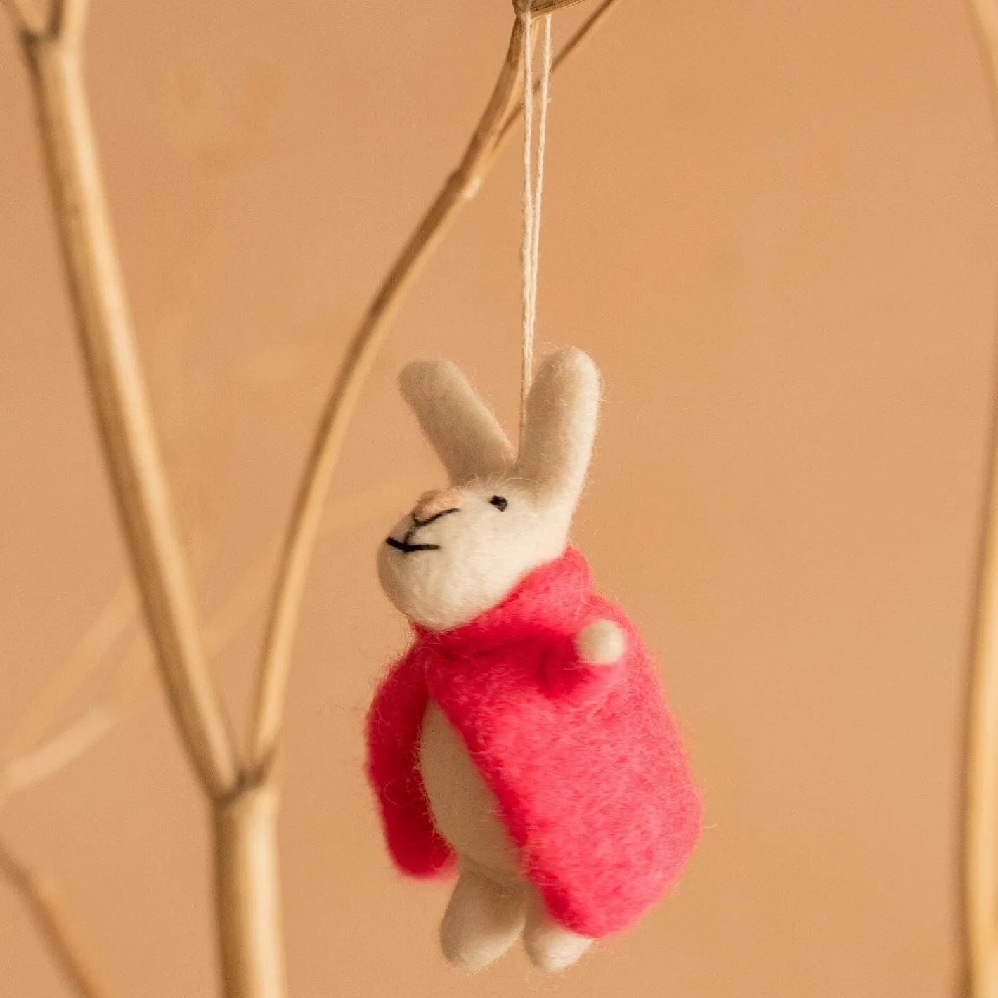 Graham & Green Decorative Accessories<Bunny in a Pink Coat Hanging Decoration