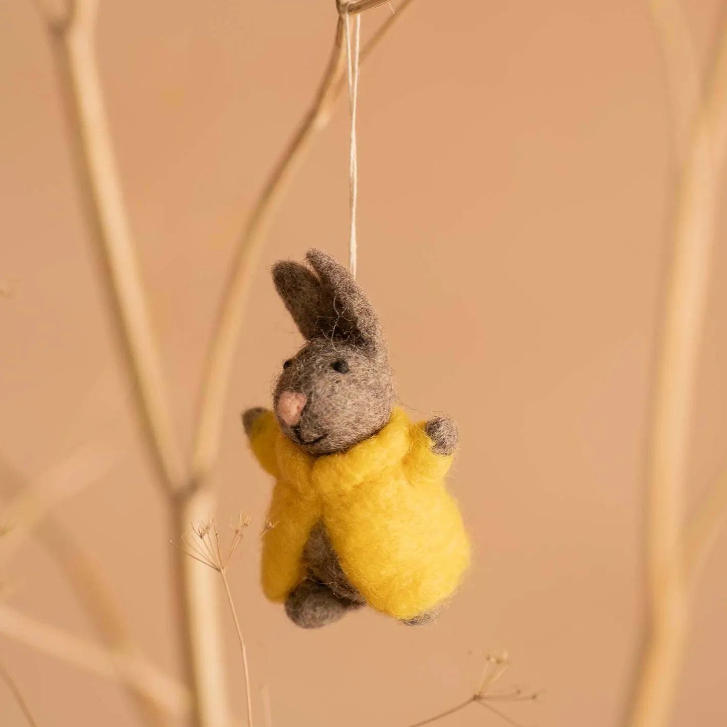 Graham & Green Decorative Accessories<Bunny in a Yellow Coat Hanging Decoration