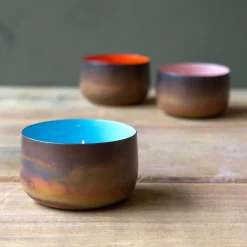 Graham & Green Candle Holders & Candles<Burnt Copper Tea Light Holders