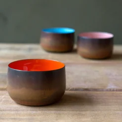 Graham & Green Candle Holders & Candles<Burnt Copper Tea Light Holders