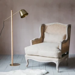 Graham & Green Armchairs<Caden Natural Linen Cane Armchair