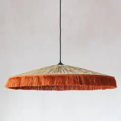 Graham & Green Ceiling Lights & Chandeliers<Cecile Brick Red Tassel Pendant