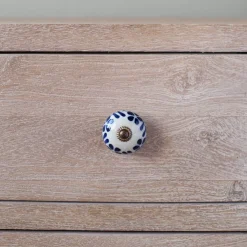 Graham & Green Knobs & Handles<Ceramic Flower and Leaves Hand-Painted Knob