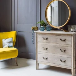 Graham & Green Chests Of Drawers|Chests Of Drawers<Chantilly Small Whitewashed Chest of Drawers