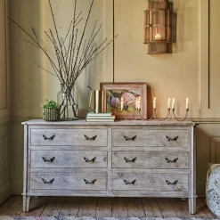 Graham & Green Chests Of Drawers|Chests Of Drawers<Chantilly Whitewashed Double Chest of Drawers
