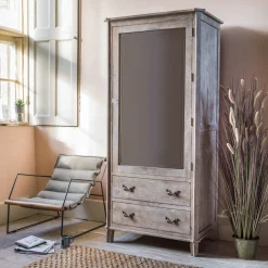Graham & Green Wardrobes & Rails|Wardrobes & Rails<Chantilly Whitewashed Wardrobe
