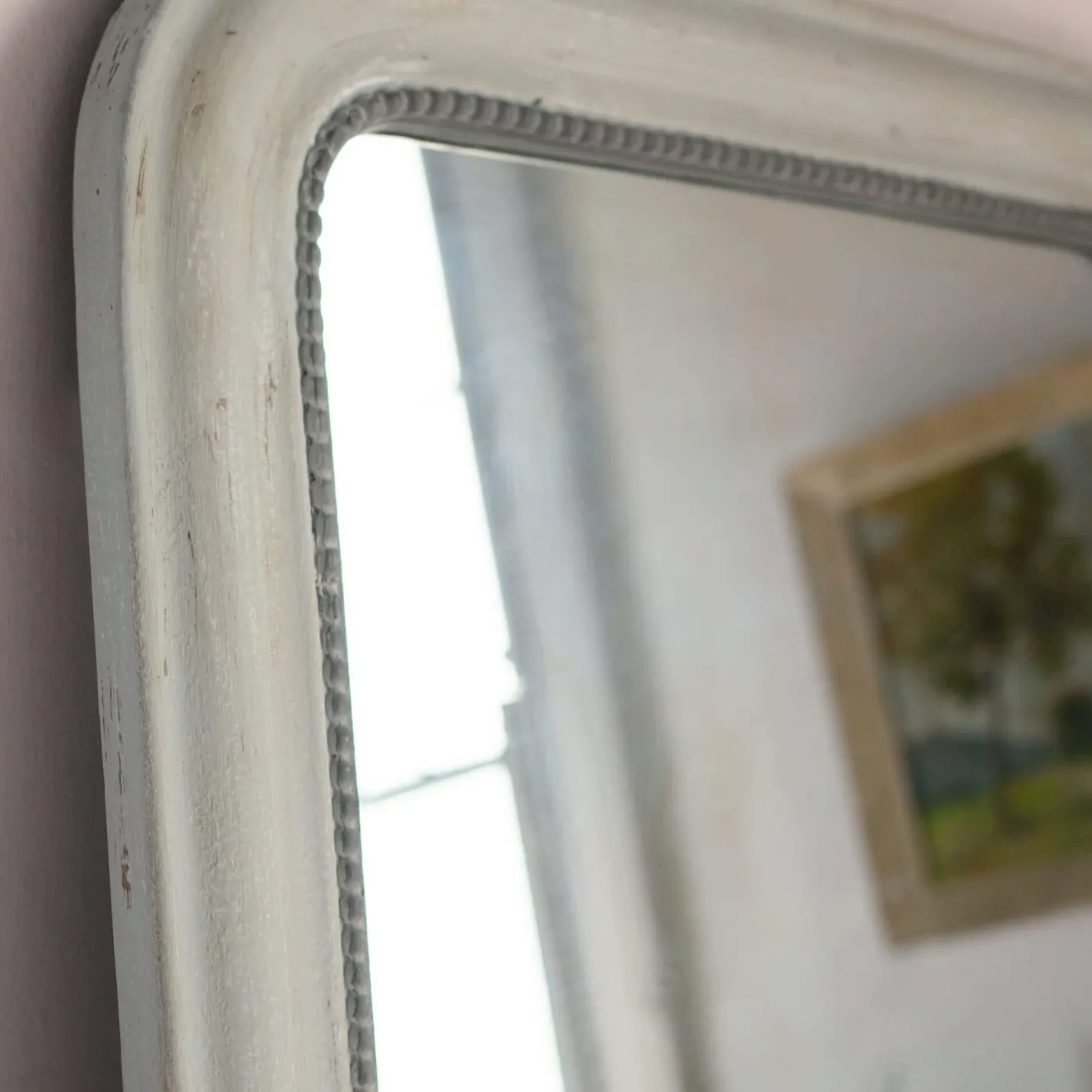 Graham & Green Floor Standing Mirrors|Rectangular Mirrors<Charlie Grey Beaded Mirrors