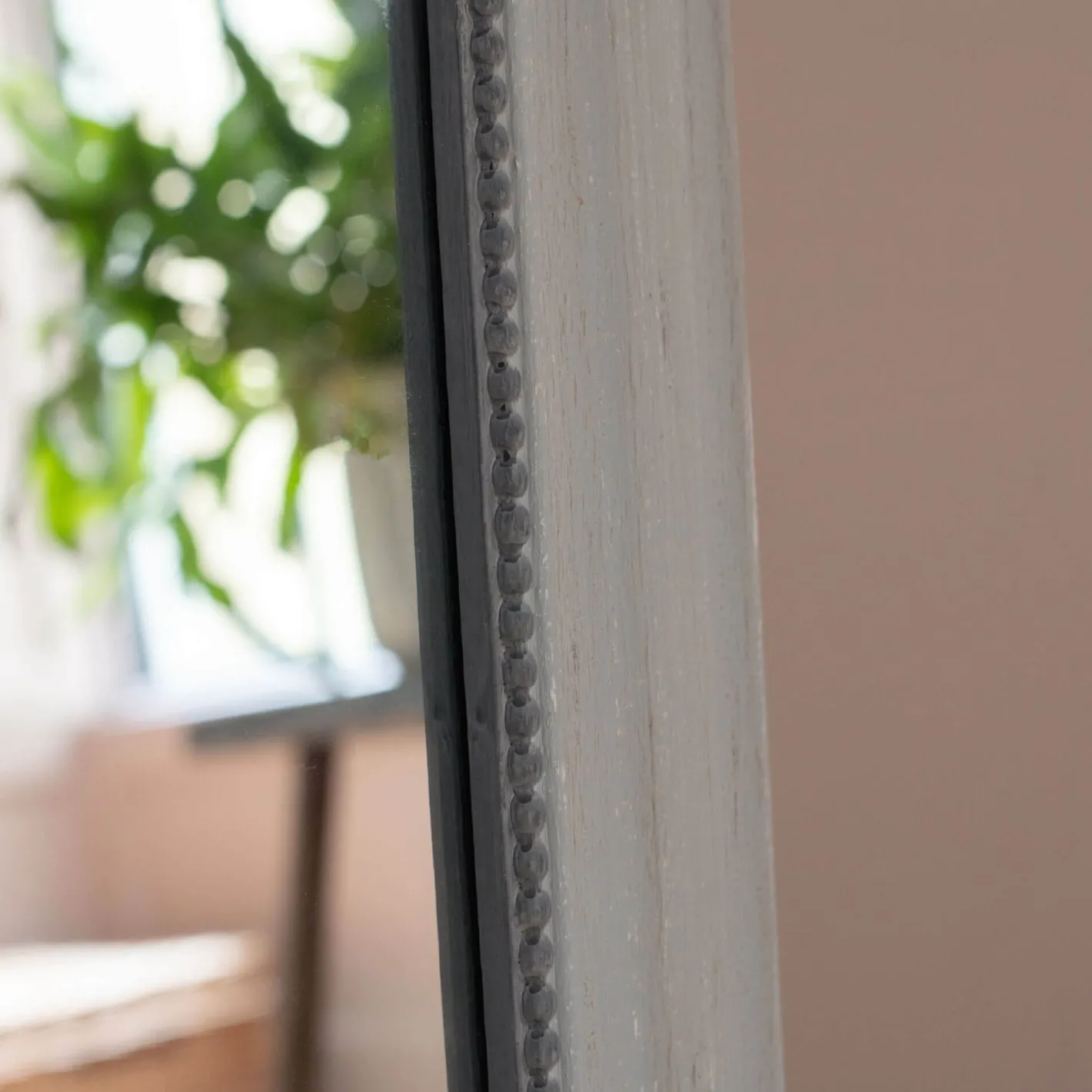 Graham & Green Floor Standing Mirrors|Rectangular Mirrors<Charlie Grey Beaded Mirrors