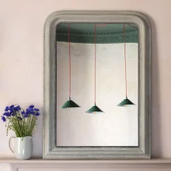 Graham & Green Floor Standing Mirrors|Rectangular Mirrors<Charlie Grey Beaded Mirrors