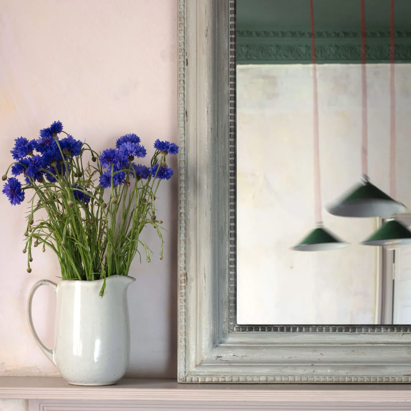 Graham & Green Floor Standing Mirrors|Rectangular Mirrors<Charlie Grey Beaded Mirrors