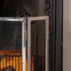 Graham & Green Fireside<Chrome Triple Fire Screen