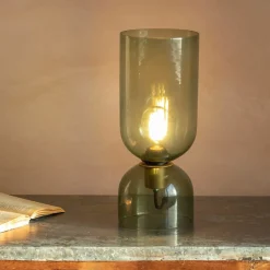 Graham & Green Table Lamps<Clarence Glass Table Lamp Green - Small