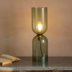 Graham & Green Table Lamps<Clarence Glass Table Lamp Green - Large