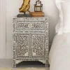 Graham & Green Bedside Tables<Classic Grey Mother of Pearl Bedside Table