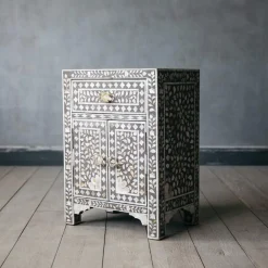 Graham & Green Bedside Tables<Classic Grey Mother of Pearl Bedside Table